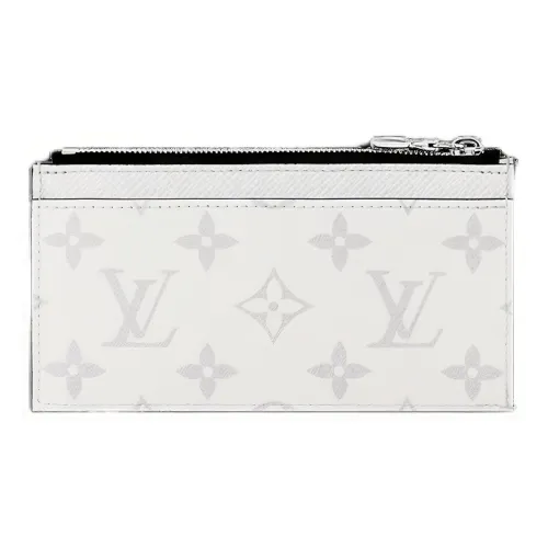LOUIS VUITTON Холст и кожа Держатель для карт кошелек Мужской Оптический белый