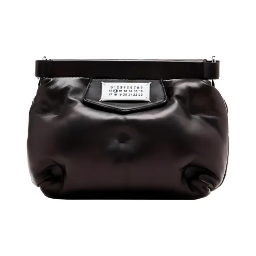 Maison Margiela Блестящая кожа подушка сумка-клатч цепочка через плечо женская черная