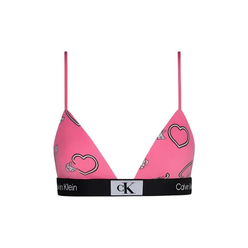 CK Calvin Klein Без подкладки Треугольный бюстгальтер Европейская версия Женский Светло-розовый