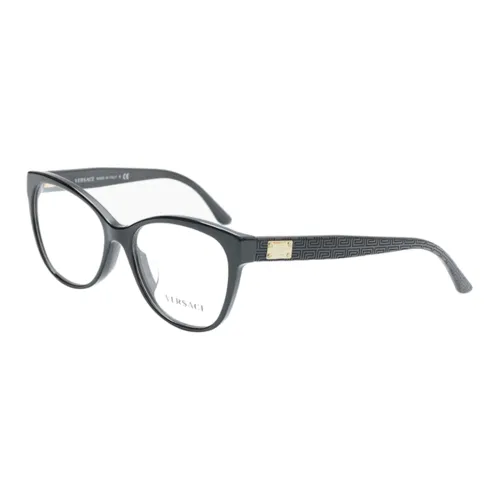 VERSACE Пластина Нерегулярная форма Оправы для очков Женские Черный