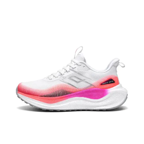 LOTTO Shock Absorbers Slip-Resistant Abrasion-Resistant Low-Top Беговые кроссовки Женские Бегониево-красный