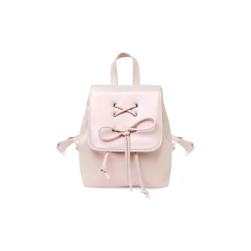 Bywhich ПУ (полиуретан) Рюкзак Стандартный Женский Розовый Белый