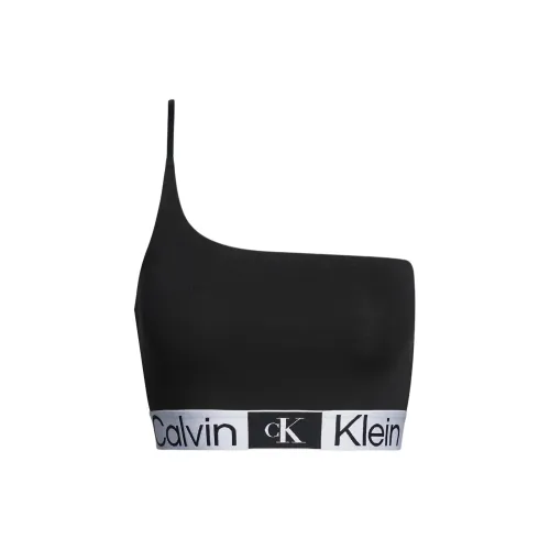 Calvin Klein Без подкладки Бюстгальтер Бралетт Европейская версия Женский Черный