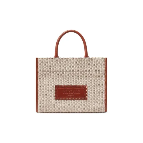 VERSACE Рафия Одно плечо Сумка Маленькая Женская Бежевая