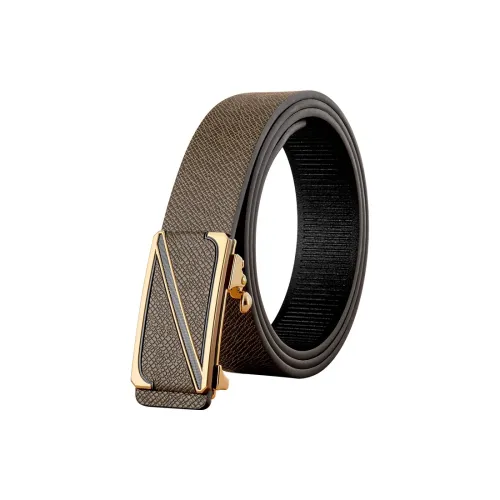 LUCKY LION Беззубик Автоматическая застежка Кожаные ремни Мужской 3,3 см