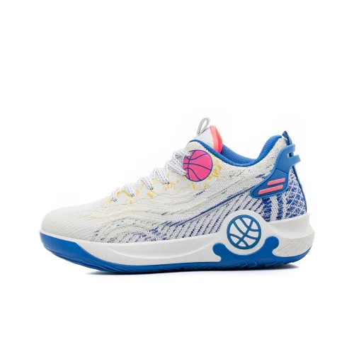 RENBEN Амортизация Устойчивый к истиранию Дышащий Легкий Низкий Топ Баскетбольные Кроссовки Мужские Белый Синий