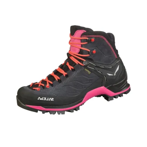 SALEWA Gore TEX Противоскользящий Устойчивый к истиранию MID Топ Походная обувь Женская Бургунди