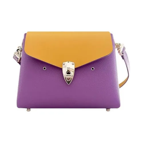 WANACCESSORY Сумка через плечо из коровьей кожи женская фиолетовая имбирно-желтая