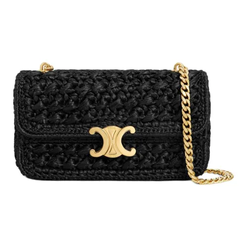 CELINE Raffia Сумка через плечо Сумка на плечо Женская Черная