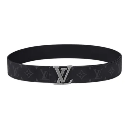 LOUIS VUITTON Кожаные ремни Мужской Черный 4CM