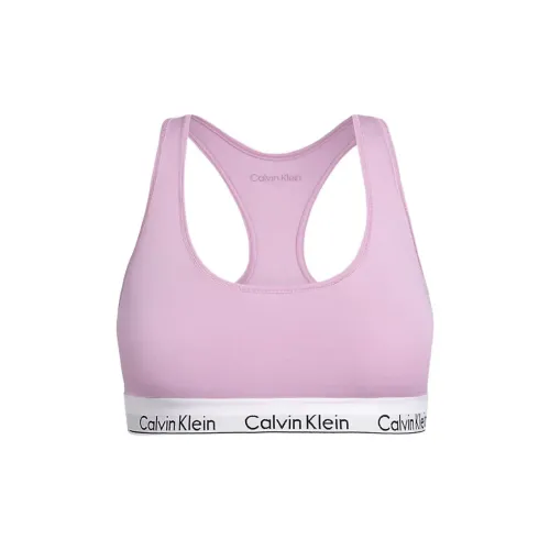 Calvin Klein Без подкладки Бюстгальтер Бралетт Европейская версия Женский Розовый