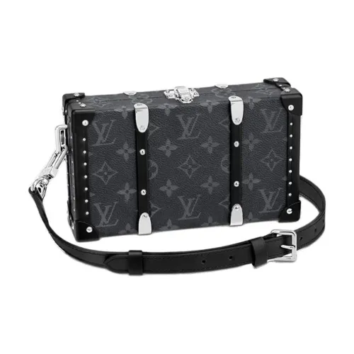 LOUIS VUITTON Neo Покрытый холст Коробка Сумка через плечо Мужская Серый