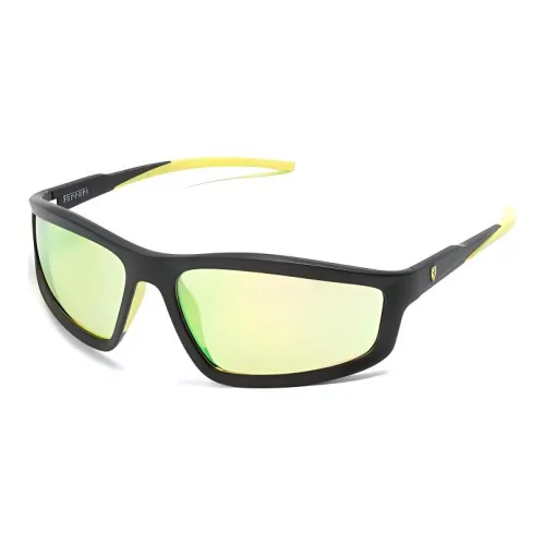 Ferrari Ацетат Нерегулярной Формы Солнцезащитные Очки Мужские Черные