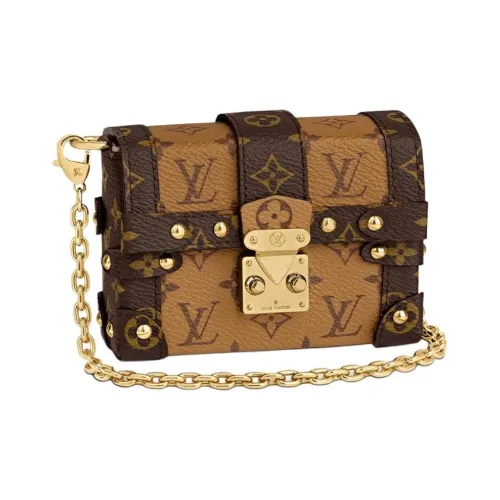 LOUIS VUITTON Основная часть Monogram Корова Кожа Коробка Сумка Маленькая Квадратная Сумка Мягкая Коробка Сумка Сумка через плечо Сумка на плечо Женская