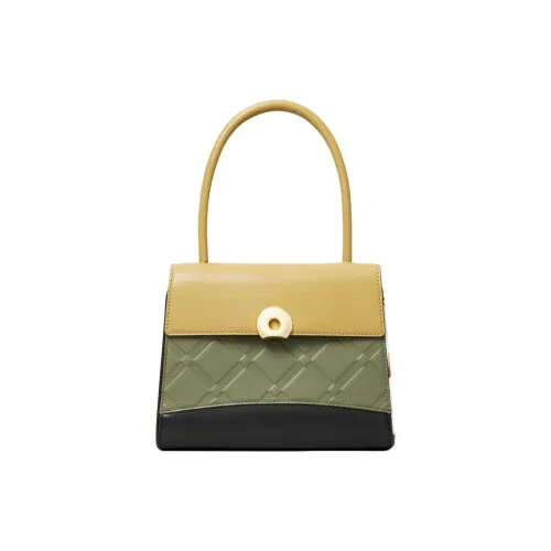 TORY BURCH Pebble Кожа Сумка Маленькая Женская Желтая и Зеленая и Черная