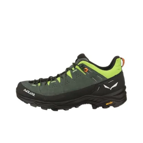 SALEWA ALP Trainer 2 Противоскользящий устойчивый к истиранию низкий топ походная обувь мужская зеленый черный