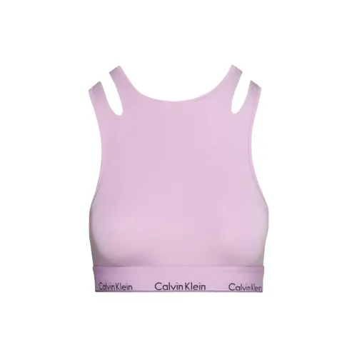 CK Calvin Klein Без подкладки Бюстгальтер Бралетт Европейская версия Женский Светло-фиолетовый Туманный