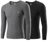 2-Пачка Топ (Темно-Конопляный Серый + Черный) Хлопок, безопасный для кожи / 3A Антибактериальный