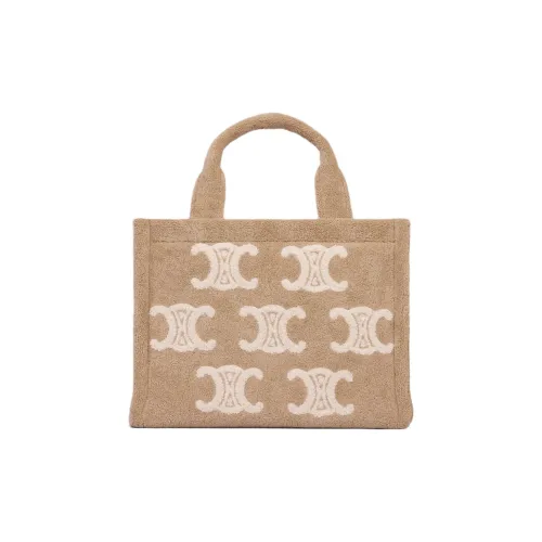 CELINE Triomphe Ткань с коровьей кожей Тоут Сумка Сумка для покупок Сумка через плечо Сумка Маленькая Женская