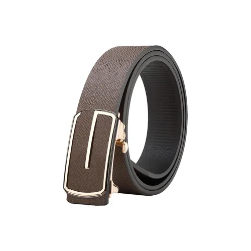 LUCKY LION Автоматическая застежка внутренняя закручивающаяся повседневный ремни из коровьей кожи мужской 3,5 см