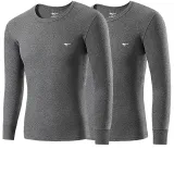 2-компонентный топ (глубокий конопляный серый + глубокий конопляный серый) из хлопка, безопасный для кожи / 3A антибактериальный