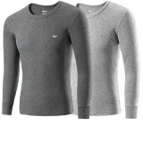 2-компонентный топ (Темно-конопляный серый + Светло-конопляный серый) из чистого хлопка, безопасный для кожи / 3A антибактериальный