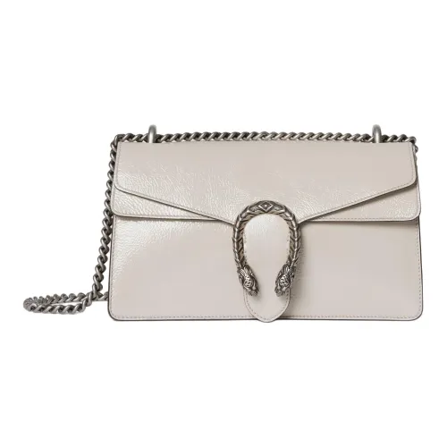 GUCCI Лакированная кожа Сумка через плечо маленькая женская сумка светло-серого цвета