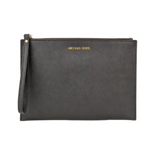 MICHAEL KORS Jet Set Кожа Кожаный Кошелек для Карт и Монет Клатч Унисекс Черный