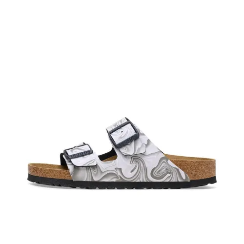 Birkenstock Arizona Сланцы Женские Серо-Белые Узкие