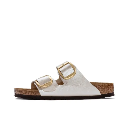 Шлепанцы Birkenstock Arizona Big Buckle женские бежевые узкий дизайн