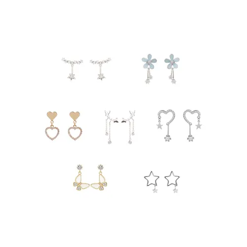 Серьги-гвоздики из серебра 925 пробы DJIN женские