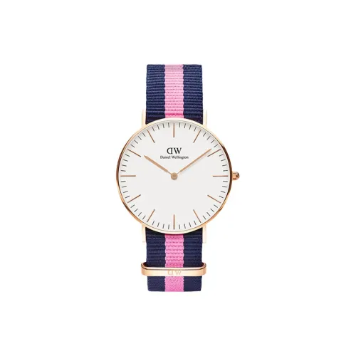 Daniel Wellington DW Женские часы Кварцевый механизм Нейлоновый ремешок 36 мм Белый циферблат Женские часы