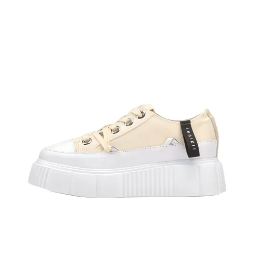 Inuikii Low-Top Canvas Shoes Beige Women's