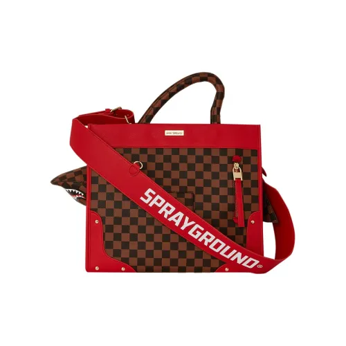 SPRAYGROUND Веганская кожа через плечо сумка унисекс красный коричневый