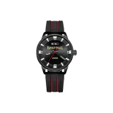 Чёрный корпус с чёрным циферблатом, чёрный ремешок