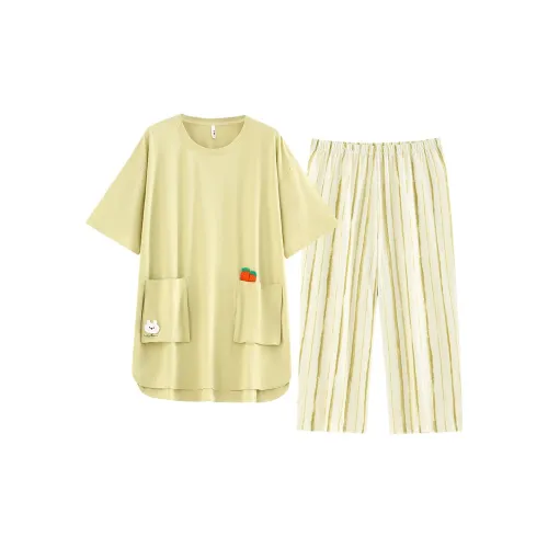 White Ran Пижамный комплект Женский Фруктовый зеленый