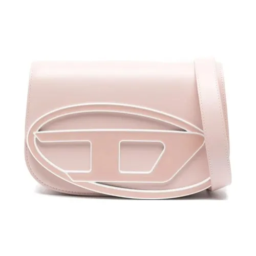 DIESEL Телячья кожа Сумка через плечо Сумка на плечо Средняя Женская Розовая