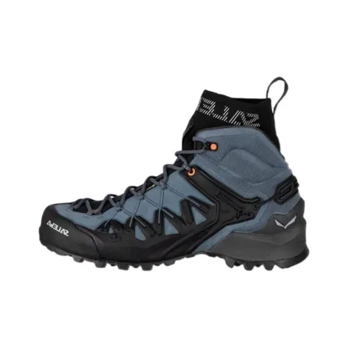 SALEWA Wildfire Edge MID Gore TEX® Противоскользящая Устойчивая к износу MID Топ Скалолазательная обувь Мужская Синий Черный