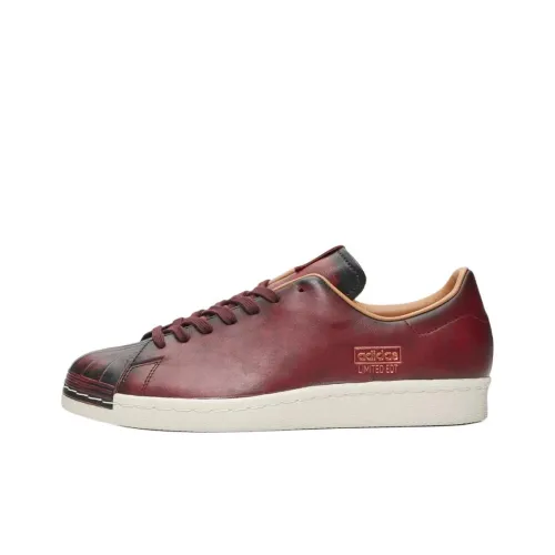 Adidas Originals Superstar Series 80s Limited EDT Bank Vault Low Skateboard Shoes Unisex Burgundy