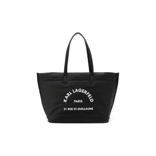 Karl Lagerfeld Переработанный полиамид с полиуретаном одно плечо сумка средний размер женский черный