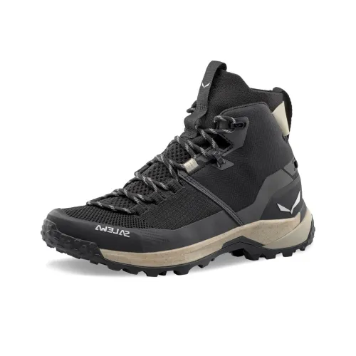 SALEWA Амортизация Противоскользящий Устойчивый к истиранию Водонепроницаемый MID Топ Походная обувь Женские Черный