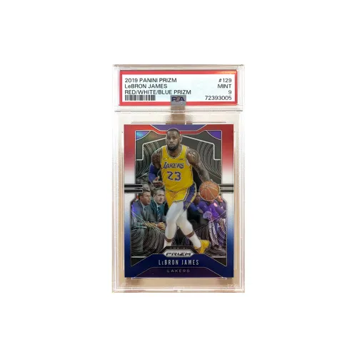 Панини LeBron James 19 20 Lakers Джеймс Prizm Tricolor Refraction PSA Rating 9 Спортивные Карты 1 Упаковка