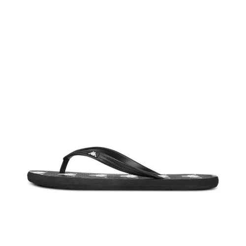 KAPPA EVA Slip-Resistant Flip Flops Unisex Black White