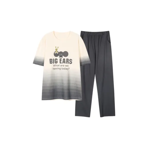 H YXIANG Пижамный комплект Мужской Элегантный Серый