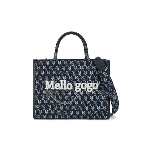 MELLO GOGO Ткань Тоут Сумка Сумка для покупок Сумка на плечо Сумка обычная Женская Глубокое море Синий