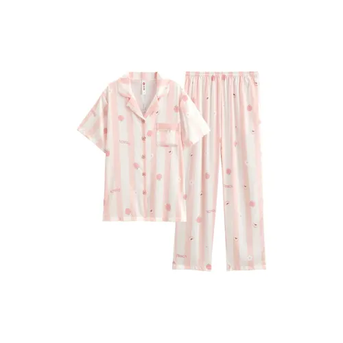 FENTENG Пижамный комплект женский розовый оранжевый