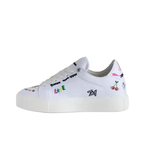Zadig Voltaire LA Flash Low Top Canvas Shoes Women's White