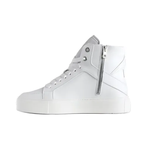 Zadig Voltaire High Вспышка High Топ Кроссовки для скейтбординга Женские Белые