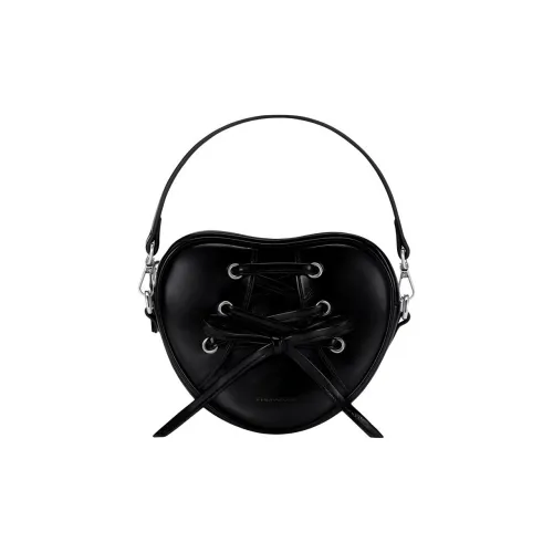 FIND KAPOOR Искусственная кожа Сердце-образная сумка сумка через плечо мини-сумка женская черная