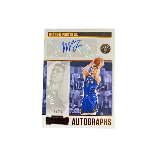 Панини 2022 23 Панини Майкл Портер Джуниор Подписанная карта Нуггетс 25 25 Звезда Подписанная карта Спортивные карты 1 шт